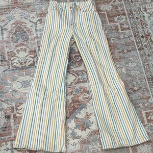 Wrangler Multicolor Striped Flare Jeans